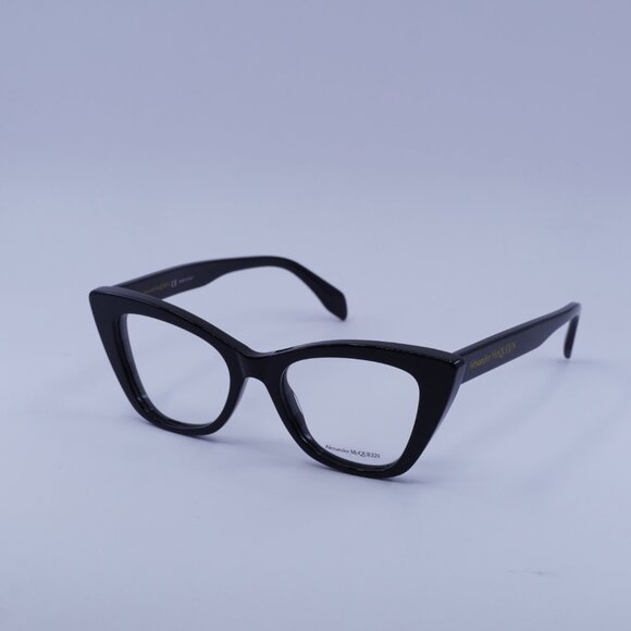 Alexander McQueen AM0305O 001 Eyeglasses Black 50mm Cat Eye Frame - Picture 5 of 11